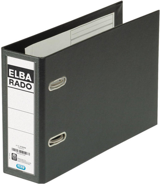 Elba Rado Plast ordner voor ft A5 dwars, zwart, rug van 7,5 cm 50 stuks, OfficeTown