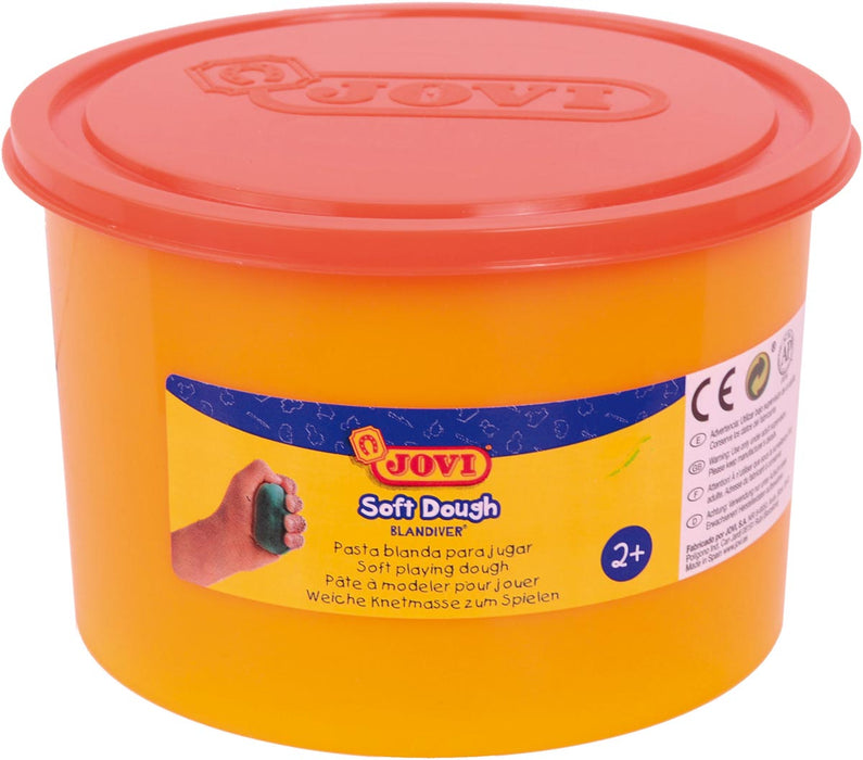 Jovi boetseerpasta Zacht Deeg 460 g oranje - Pot van 5 stuks met gladde, frisse en aangename textuur