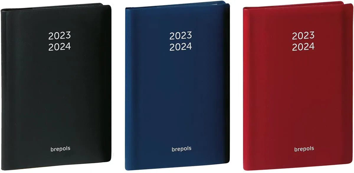 Brepols schoolagenda Student Seta, zwart-blauw-bordeaux, 2024-2025 6 stuks, OfficeTown