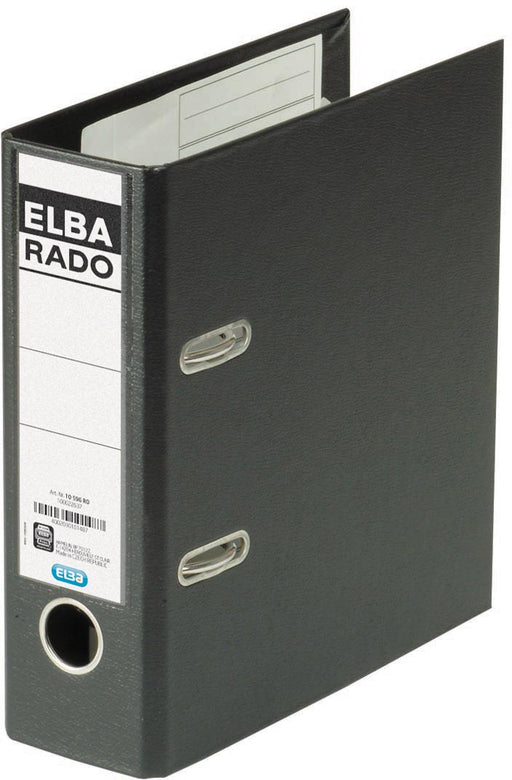 Elba Rado Plast ordner voor ft A5 staand, zwart, rug van 7,5 cm 50 stuks, OfficeTown