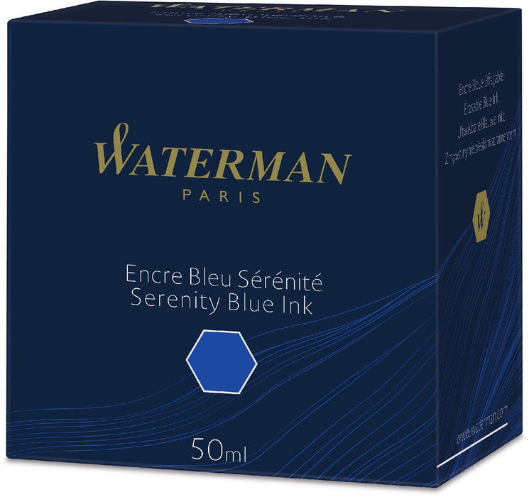 Waterman vulpeninkt 50 ml blauw (Serenity) 12 stuks, OfficeTown