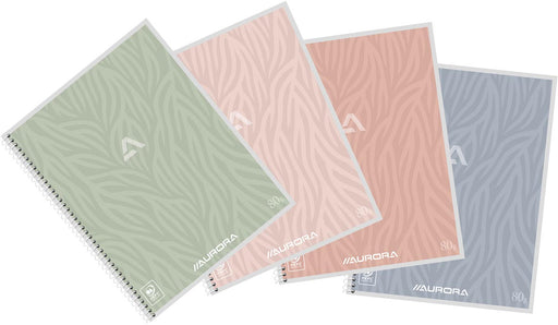 Aurora Writing 80 Design spiraalschrift, ft A5, 120 bladzijden, gelijnd 10 stuks, OfficeTown