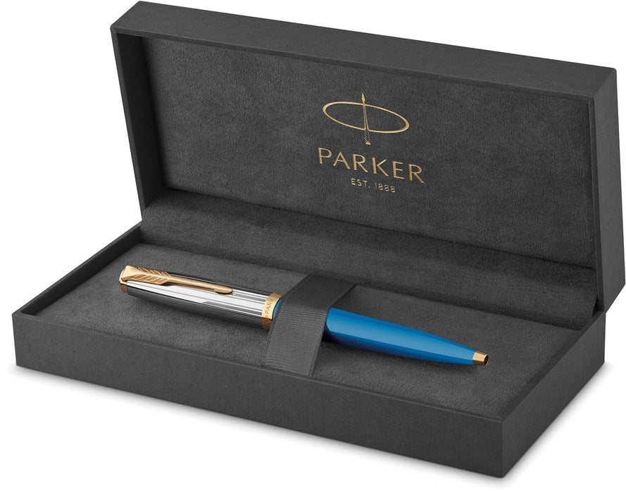 Parker 51 Premium Balpen Turkoois GT - Luxe Giftbox