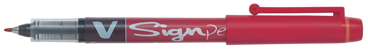 Pilot Fineliner V-Sign Pen rood 12 stuks