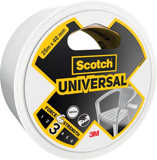 Scotch ducttape Universal, ft 48 mm x 25 m, wit 6 stuks, OfficeTown