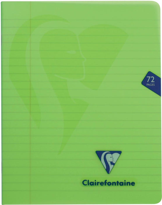 Clairefontaine notitieboekje Mimesys A5, 72 pagina's, PP omslag, gelinieerd, geassorteerde kleuren 10 stuks