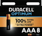 Duracell batterij Optimum AAA, blister van 8 stuks 8 stuks, OfficeTown