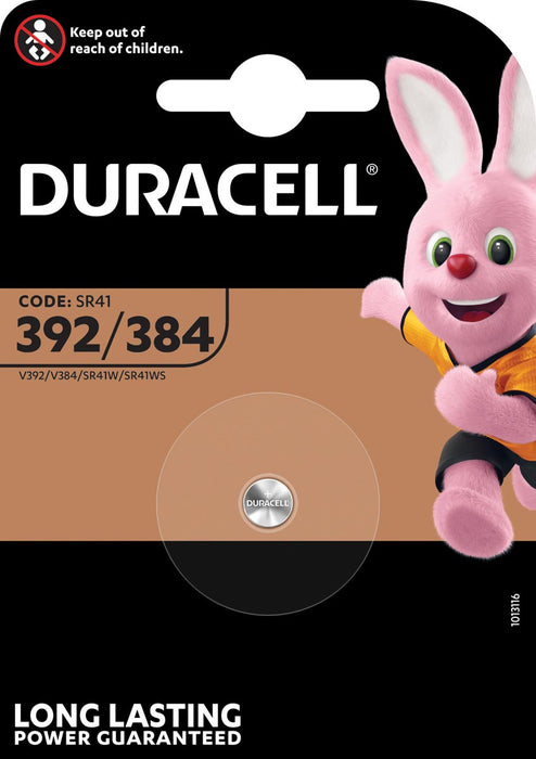 Duracell knoopcel 392/384, op blister