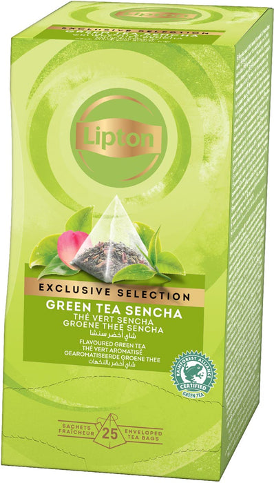 Lipton Exclusive Selection groene thee Sencha, 25 zakjes per verpakking