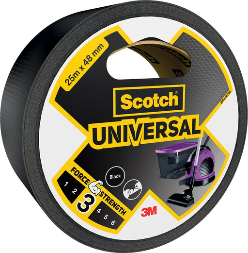 Scotch ducttape Universal, ft 48 mm x 25 m, zwart 6 stuks, OfficeTown