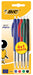 Bic balpen M10, blister 4 + 1 gratis in geassorteerde kleuren 20 stuks, OfficeTown