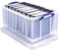 Echt Nuttige Box opbergdoos 64 liter, transparant 4 stuks - OfficeTown