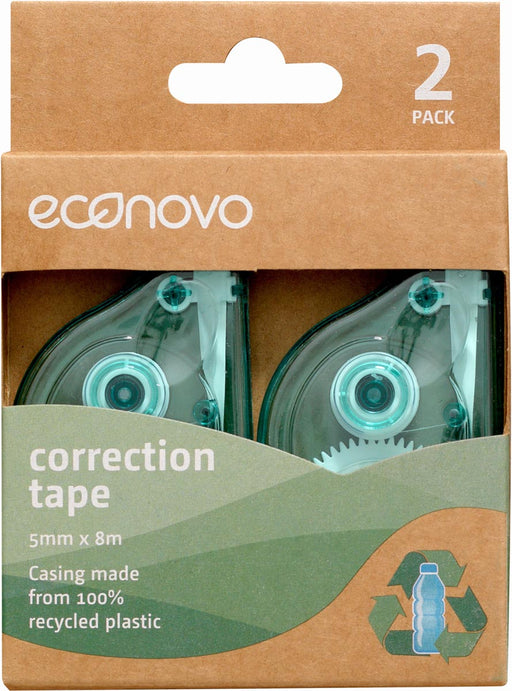 Econovo correctieroller, ft 5 mm x 8 m, blister van 2 stuks - OfficeTown