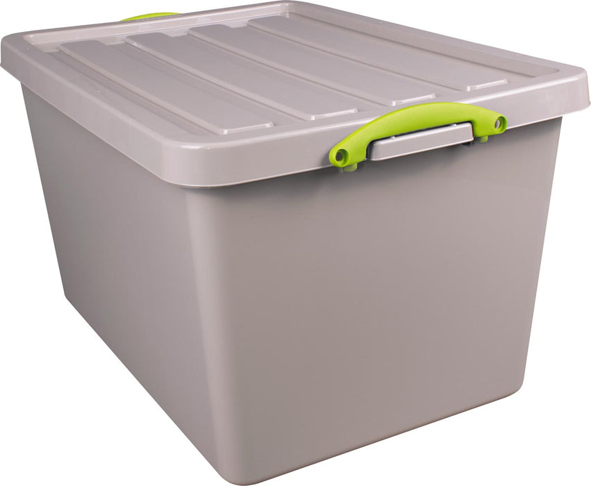 Really Useful Box doos van gerecycled materiaal 96 l, stapelbaar, grijs 3 stuks