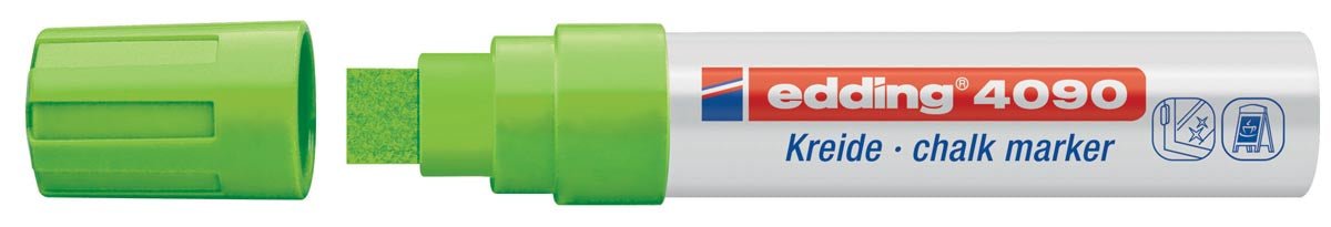 Edding Krijtmarker e - 4090 lichtgroen met beitelvormige punt - OfficeTown