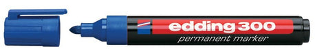 edding permanente marker 300 blauw met ronde punt - OfficeTown