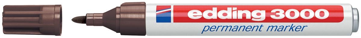 Edding permanente marker 3000 in diepbruin - OfficeTown