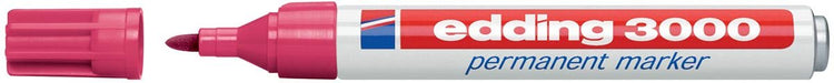 Edding permanente marker 3000 karmijnrood met ronde punt - OfficeTown