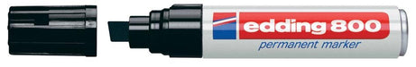 Edding permanente marker e - 800 zwart met beitelvormige punt - OfficeTown