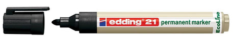 Edding permanente marker Ecoline e - 21 zwart met ronde punt - OfficeTown