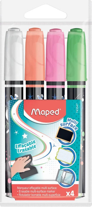 Maped krijtmarker, etui met 4 stuks in geassorteerde kleuren, OfficeTown