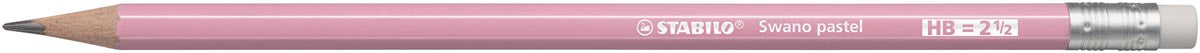 STABILO Swano pastel potlood, HB, met gom, roze 12 stuks, OfficeTown