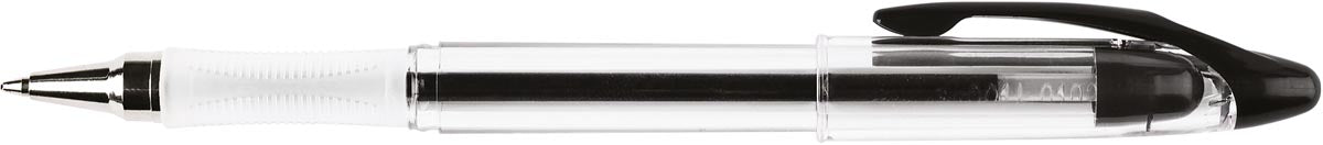 Q-CONNECT Delta balpen, 0,7 mm, medium zwart met rubberen grip