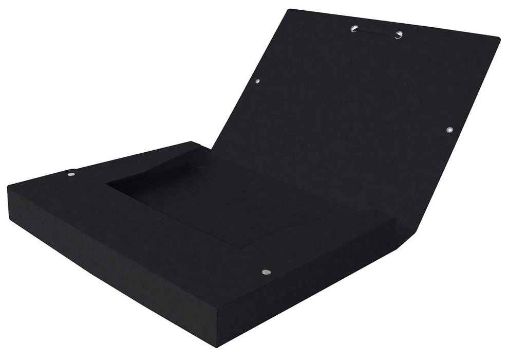Elba elastomap Oxford Top File+ met 2,5 cm rug, zwart - OfficeTown