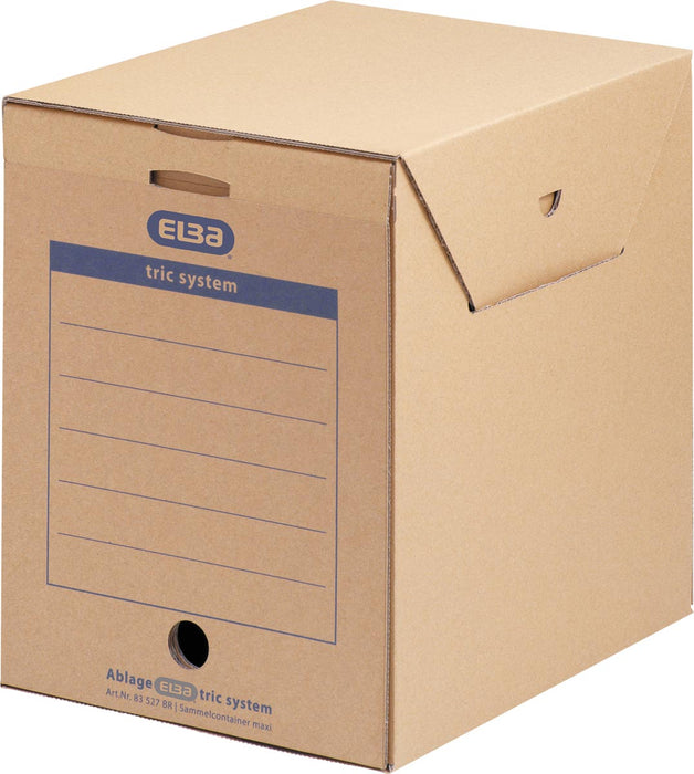 Elba Maxi Tric Systeem archiefdoos, afmeting 23,6 x 33,3 x 30,8 cm, beige/vanille 6 stuks - OfficeTown