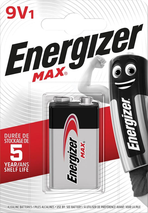 Energizer 9V Max batterij, verpakt in blister - OfficeTown
