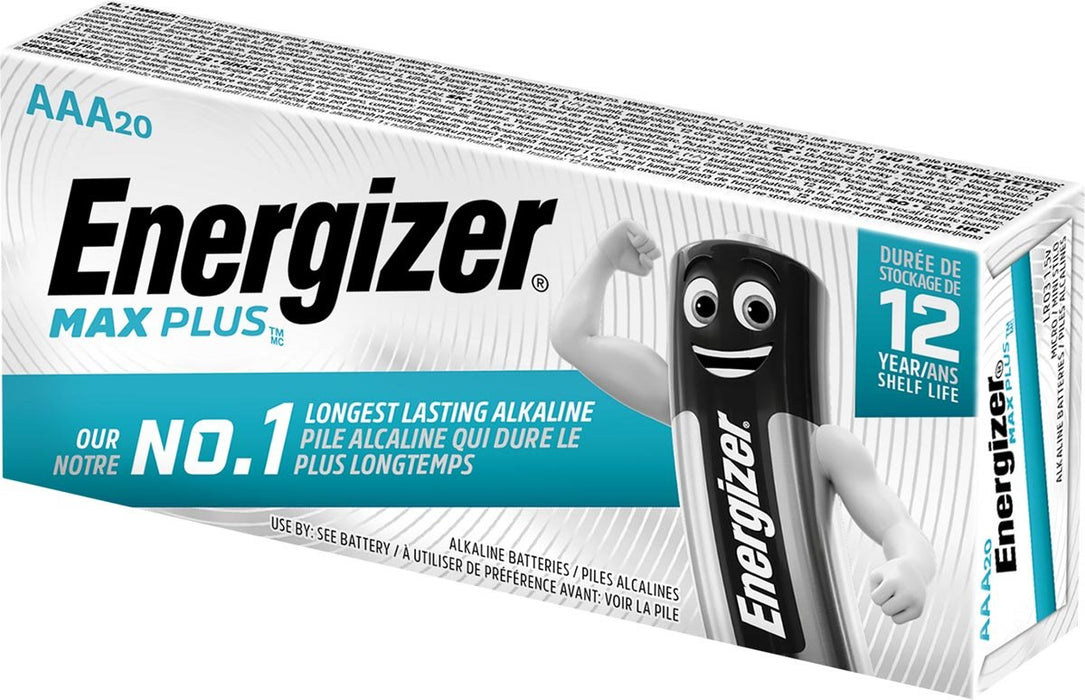Energizer AAA - batterijen Max Plus, pak van 20 stuks - OfficeTown