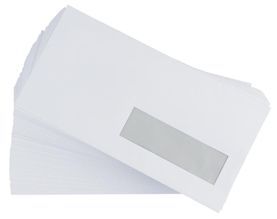 Enveloppen ft 110 x 220 mm, venster rechts, stripsluiting, doos van 500 stuks met FSC - certificering - OfficeTown