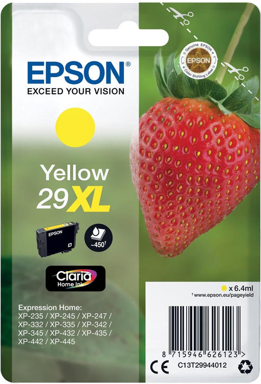 Epson 29XL Gele Inktcartridge, 450 pagina's, OEM C13T29944012 - OfficeTown
