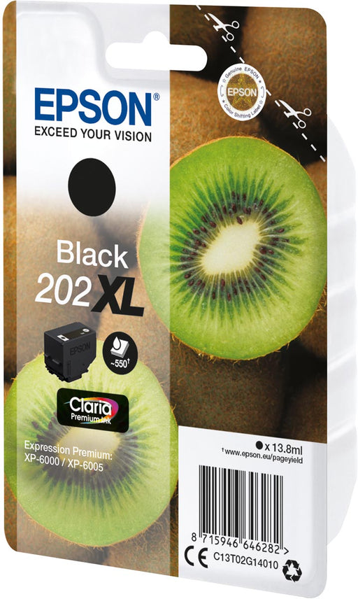 Epson inktcartridge 202XL, 550 pagina's, OEM C13T02G14010, zwart - OfficeTown