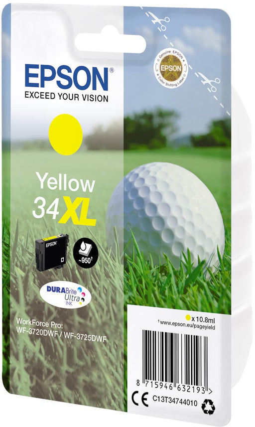 Epson inktcartridge 34XL, 950 pagina's, OEM C13T34744010, geel - OfficeTown