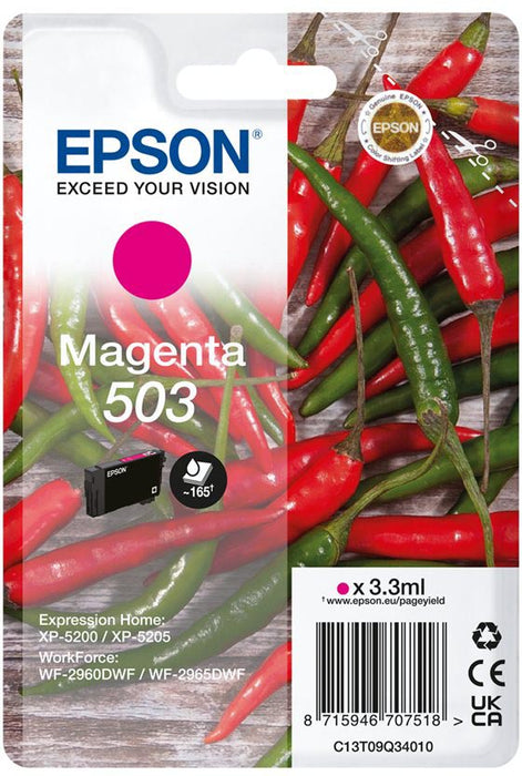 Epson inktcartridge 503, 165 pagina's, OEM C13T09Q34010, magenta - OfficeTown