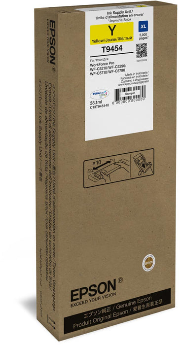 Epson inktcartridge WF - C5xxx serie XL, 5.000 pagina's, OEM C13T945440, geel - OfficeTown