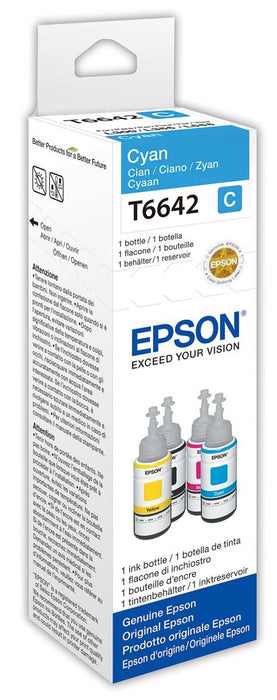 Epson inktfles T664, 6.500 pagina's, OEM C13T664240, cyaan - OfficeTown