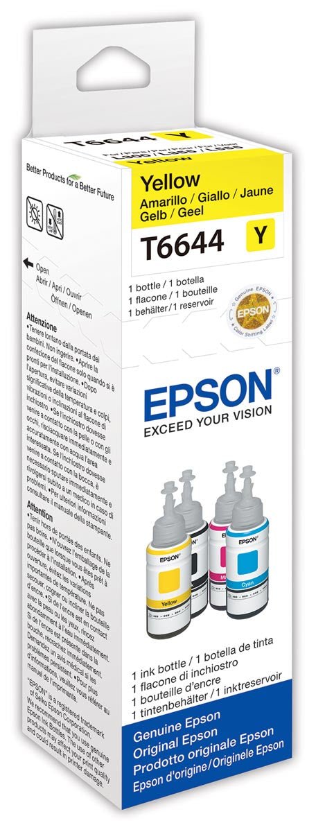 Epson inktfles T664, 6.500 pagina's, OEM C13T664440, geel - OfficeTown