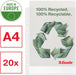 Esselte geperforeerde showtas, 100 % gerecycleerd, ft A4, 70 micron, doos van 20 stuks - OfficeTown