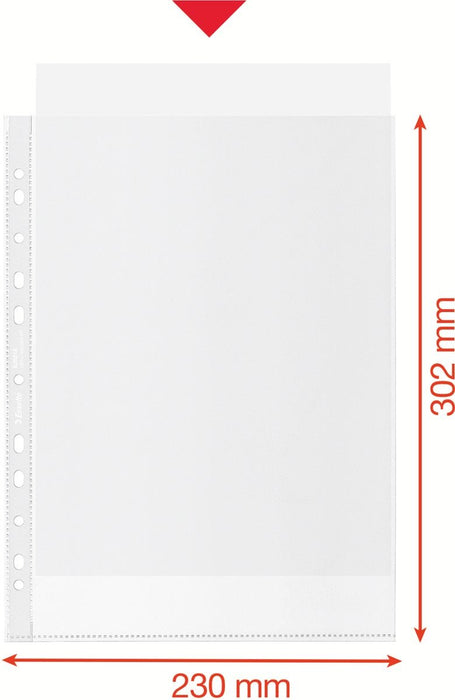 Esselte geperforeerde showtas, 100 % gerecycleerd, ft A4, 70 micron, doos van 20 stuks - OfficeTown