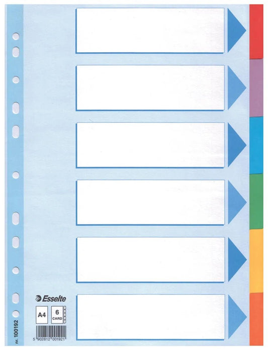 Esselte tabbladen 6 tabs - OfficeTown