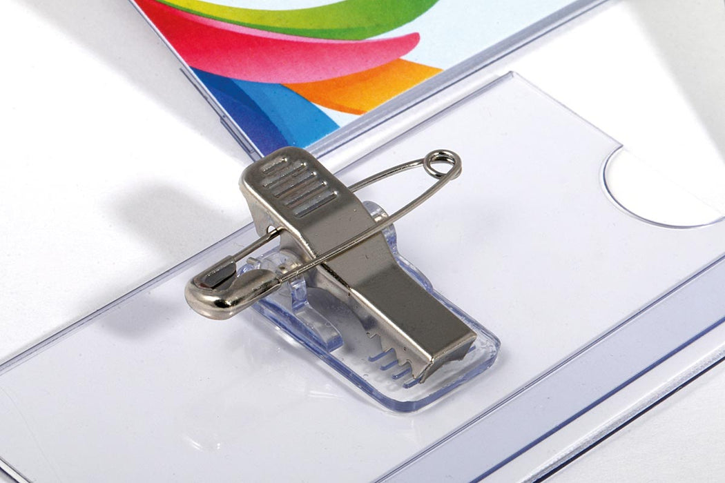 Europel badge met combiklem, ft 75 x 40 mm, 24 stuks - OfficeTown