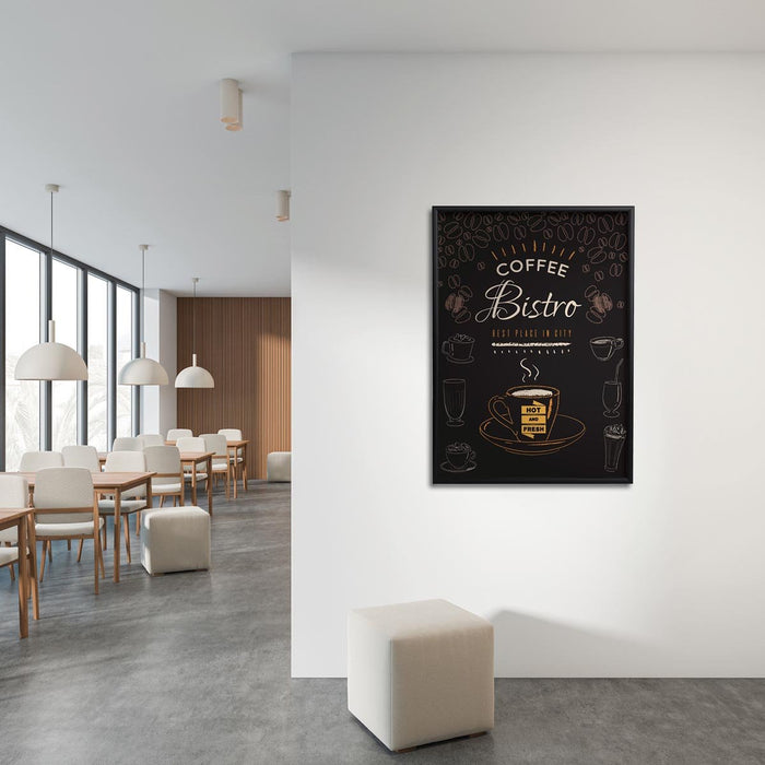 Europel Clicklijst Economy, lijst 25 mm, ft B2, zwart - OfficeTown