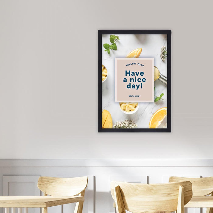 Europel clicklijst, lijst 25mm A3, mat zwart posterframe - OfficeTown