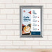 Europel clicklijst, lijst 25mm A5, zilverkleurig posterframe - OfficeTown
