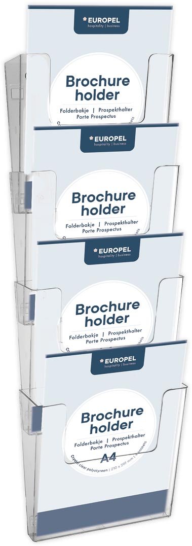Europel wandfolderhouder, 4 x ft A4, portret - OfficeTown