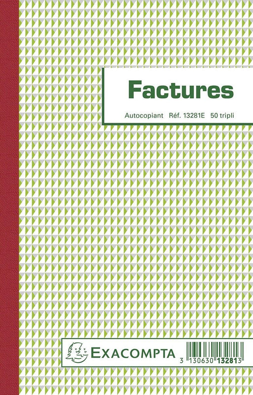 Exacompta facturen, ft 21 x 13,5 cm, tripli, Franstalig - OfficeTown