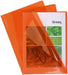 Exacompta L - map voor ft A4, uit gladde PVC, pak van 100 stuks, oranje - OfficeTown