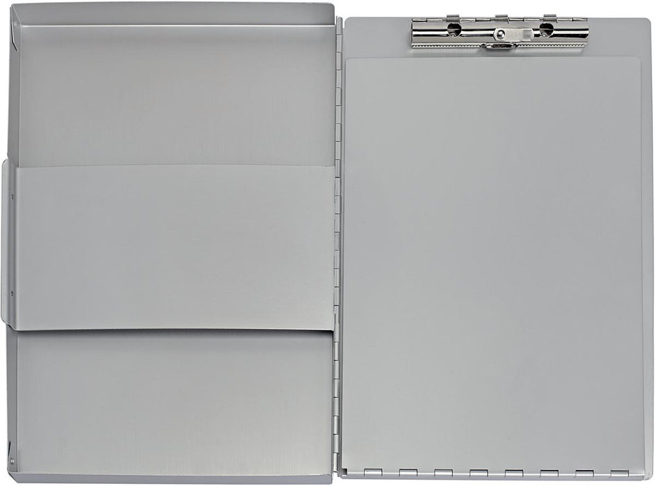 MAULassist klembordkoffer aluminium A4 staand, draait linksom open (zijkant) - Formulierenhouder van geanodiseerd aluminium A4-formaat met zijopening